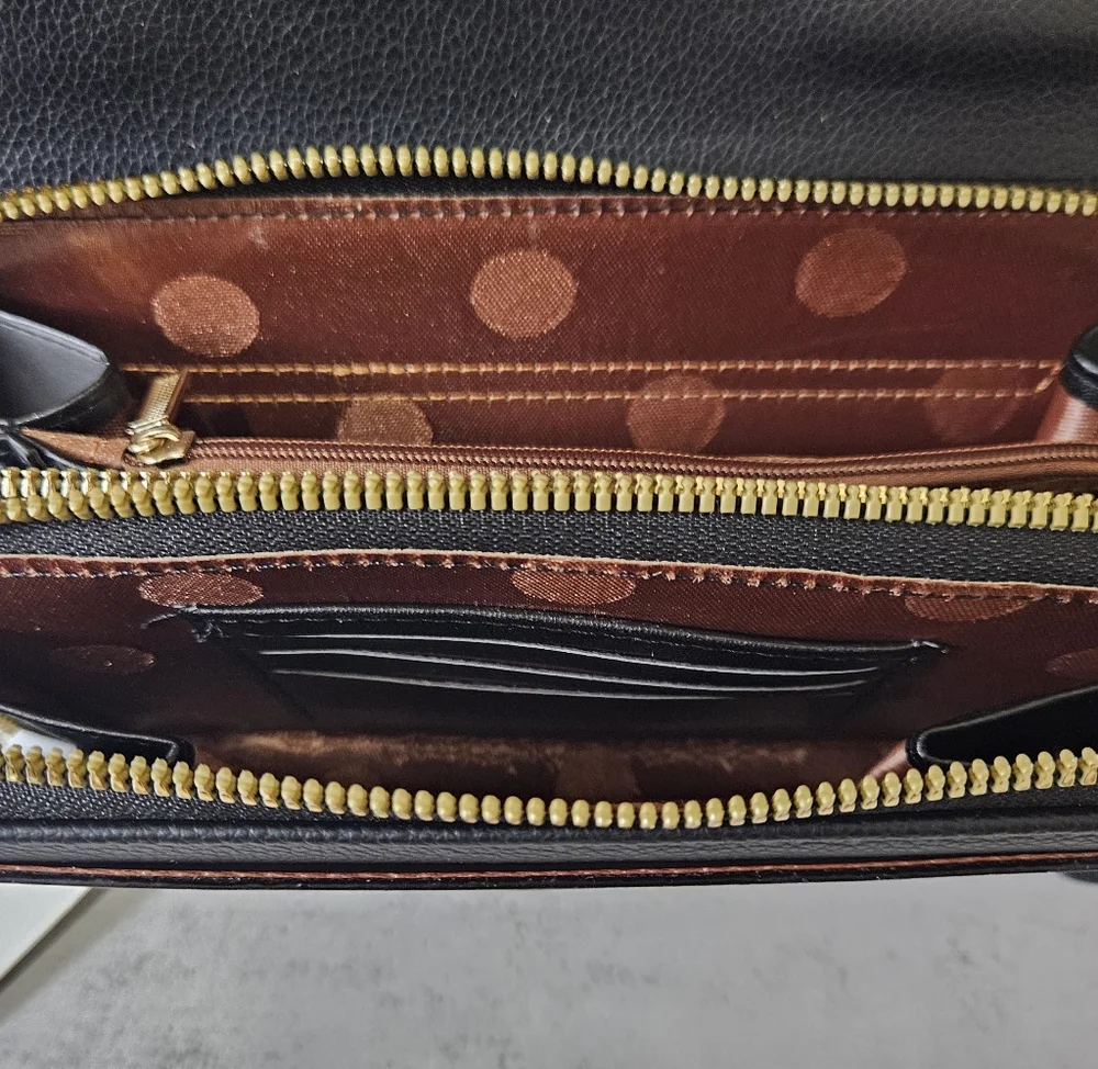 Donna & Becky Leilani Double Zipper Crossbody Purse